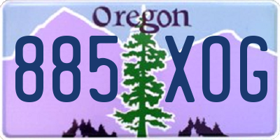 OR license plate 885XOG