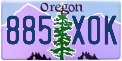 OR license plate 885XOK