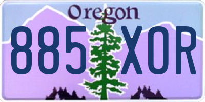OR license plate 885XOR