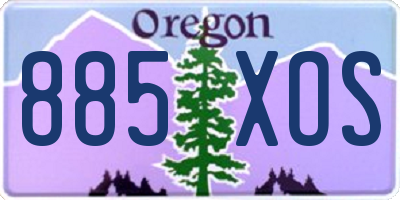 OR license plate 885XOS