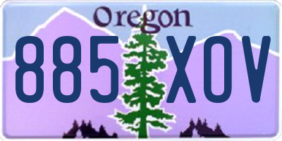 OR license plate 885XOV