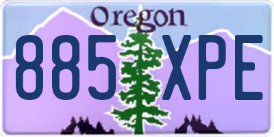 OR license plate 885XPE