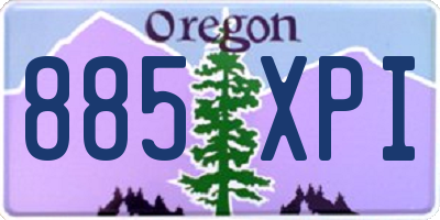 OR license plate 885XPI