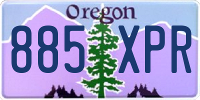 OR license plate 885XPR