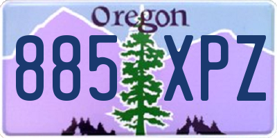 OR license plate 885XPZ