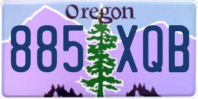 OR license plate 885XQB