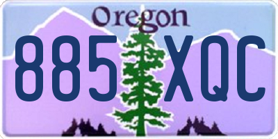 OR license plate 885XQC
