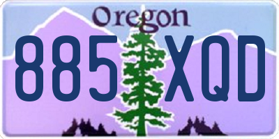 OR license plate 885XQD