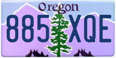 OR license plate 885XQE