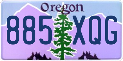 OR license plate 885XQG