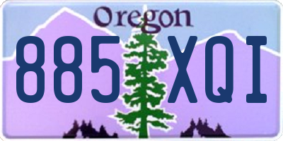 OR license plate 885XQI