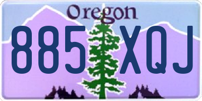 OR license plate 885XQJ