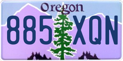 OR license plate 885XQN
