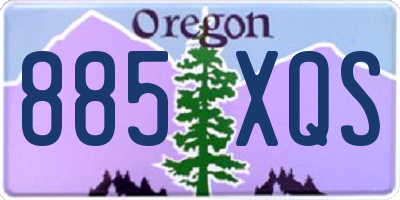 OR license plate 885XQS
