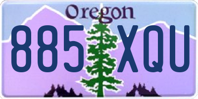 OR license plate 885XQU