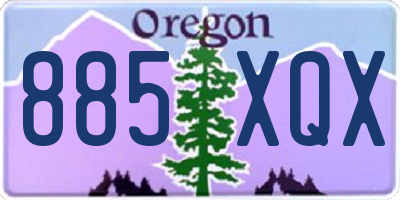 OR license plate 885XQX