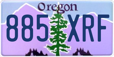 OR license plate 885XRF