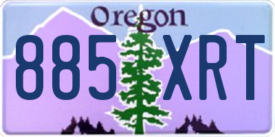 OR license plate 885XRT