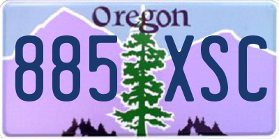 OR license plate 885XSC