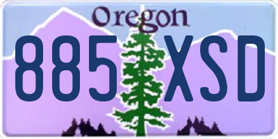 OR license plate 885XSD