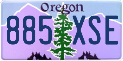 OR license plate 885XSE