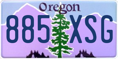OR license plate 885XSG