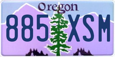 OR license plate 885XSM