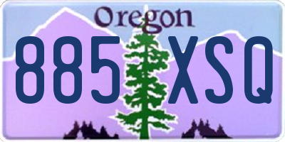 OR license plate 885XSQ