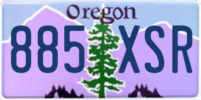 OR license plate 885XSR