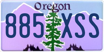 OR license plate 885XSS