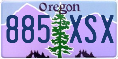 OR license plate 885XSX