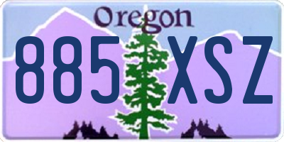 OR license plate 885XSZ