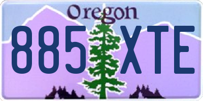 OR license plate 885XTE