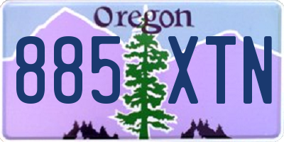 OR license plate 885XTN