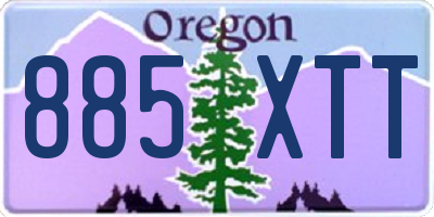 OR license plate 885XTT