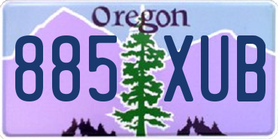 OR license plate 885XUB