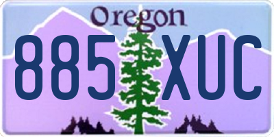 OR license plate 885XUC