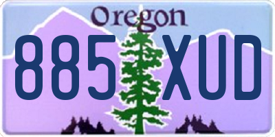OR license plate 885XUD