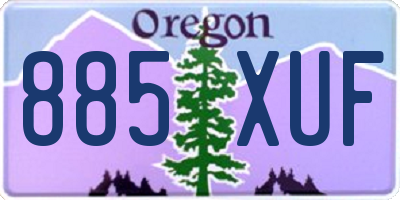OR license plate 885XUF