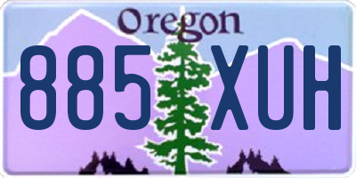 OR license plate 885XUH