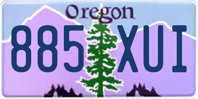 OR license plate 885XUI