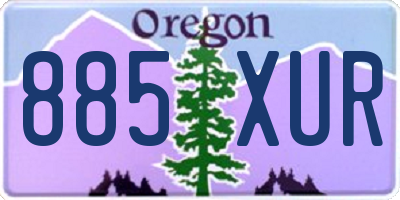 OR license plate 885XUR