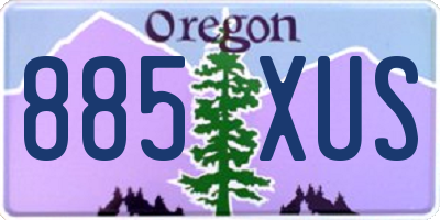 OR license plate 885XUS