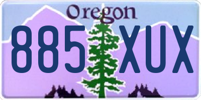 OR license plate 885XUX