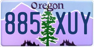 OR license plate 885XUY