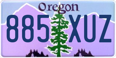 OR license plate 885XUZ