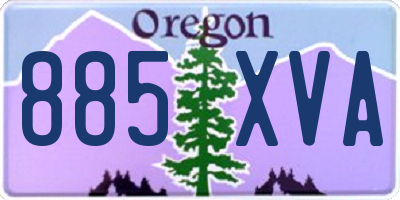 OR license plate 885XVA