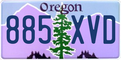OR license plate 885XVD
