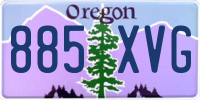 OR license plate 885XVG