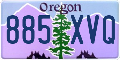 OR license plate 885XVQ